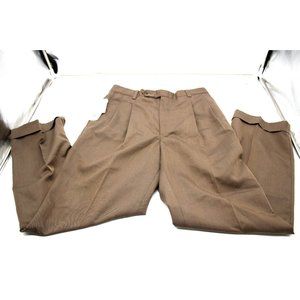 Men's Stafford Brown Wheat Cuffed Dress Pants Size 32 X 30 Has Tags